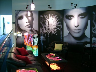 Textile printing applications include soft signage, home décor and apparel.