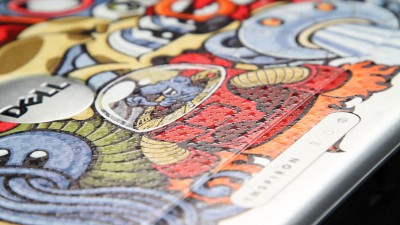 Clear inks are also used to add texture to the housing for computers and other electronic devices.