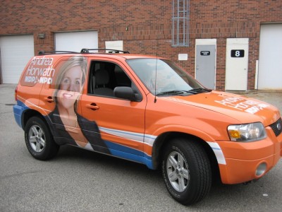 Based in Concord, Ont., vWrapz has printed and installed graphics on cars, SUVs, minivans and buses for clients like the provincial New Democratic Party (NDP).