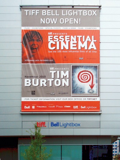 A changeable banner is used to promote upcoming events and programming. Photo courtesy Entro | G+A