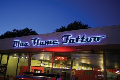 LEDs can be installed behind opaque letters for a ‘halo’ lighting effect.