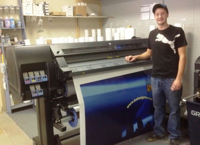 Pictured is Tyler White, a member of Bolt Graphics’ production team.