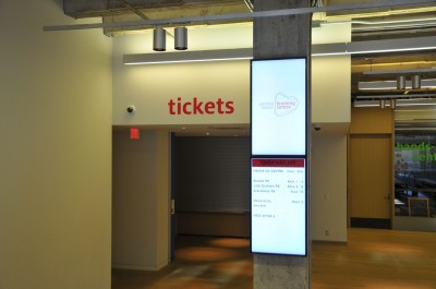 Digital signs are used to display schedules and other dynamic content. 11. (saved, filename: Room sign.jpg) Some