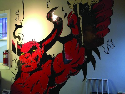 In 2012, one of Loudmouth Printhouse’s wall murals, ‘The Devil Inside,’ was named a People’s Choice winner in Roland DGA’s Creative Awards.