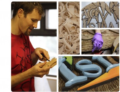 Designers, sculptors and painters contribute different strengths to the same sign project.