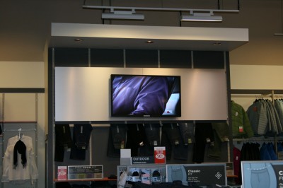 The wall-mounted ‘World Screens’ are intended to enhance the in-store ambience.