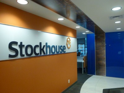 In 2012, Vancouver-based Stockhouse Publishing integrated a series of wall and window treatments into its offices, tying them together with a common colour scheme.