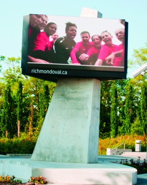 Richmond Oval LED pylon