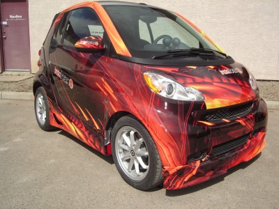 Spy Design in Okotoks, Alta., has wrapped a series of Smart cars in bold colour schemes. Photos courtesy Spy Design