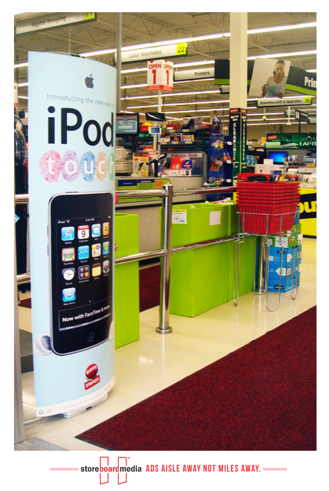 Security pedestal ads coming to Staples Canada and Zellers - Sign Media  Canada