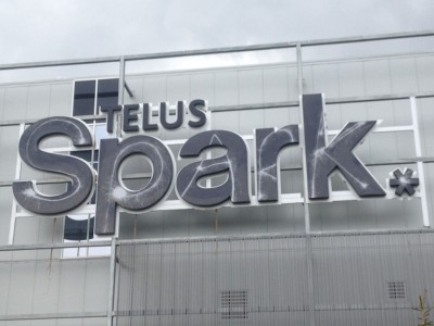 The crew conducted a final check to ensure all of the letters were fully secured and operational.