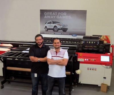Pictured from left to right are: Sirage Honeine, head of Trade Secret’s wide-format division; and Dave Harb, owner.
