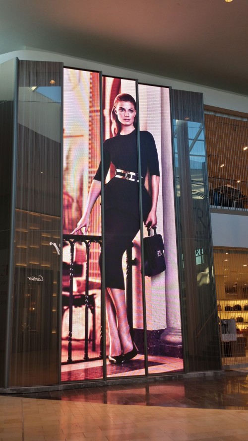 Each array comprises three 8.8. x 0.9-m (29 x 3-ft) NanoSlim flat displays.