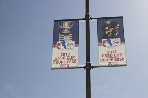 Among the earliest pieces were promotional banners to increase awareness of the tournament.