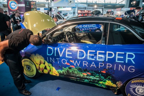 fespa, digital, 2014, wrap hub, world, wrap, masters, final, finals, plastic, car, speakers, mannequin, heat gun, knife, squeegy, contestants, finalists, sweden, hungary, judges,