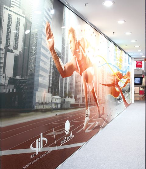 Typical applications of digital ceramic printing include color-printed architectural glass for interior projects