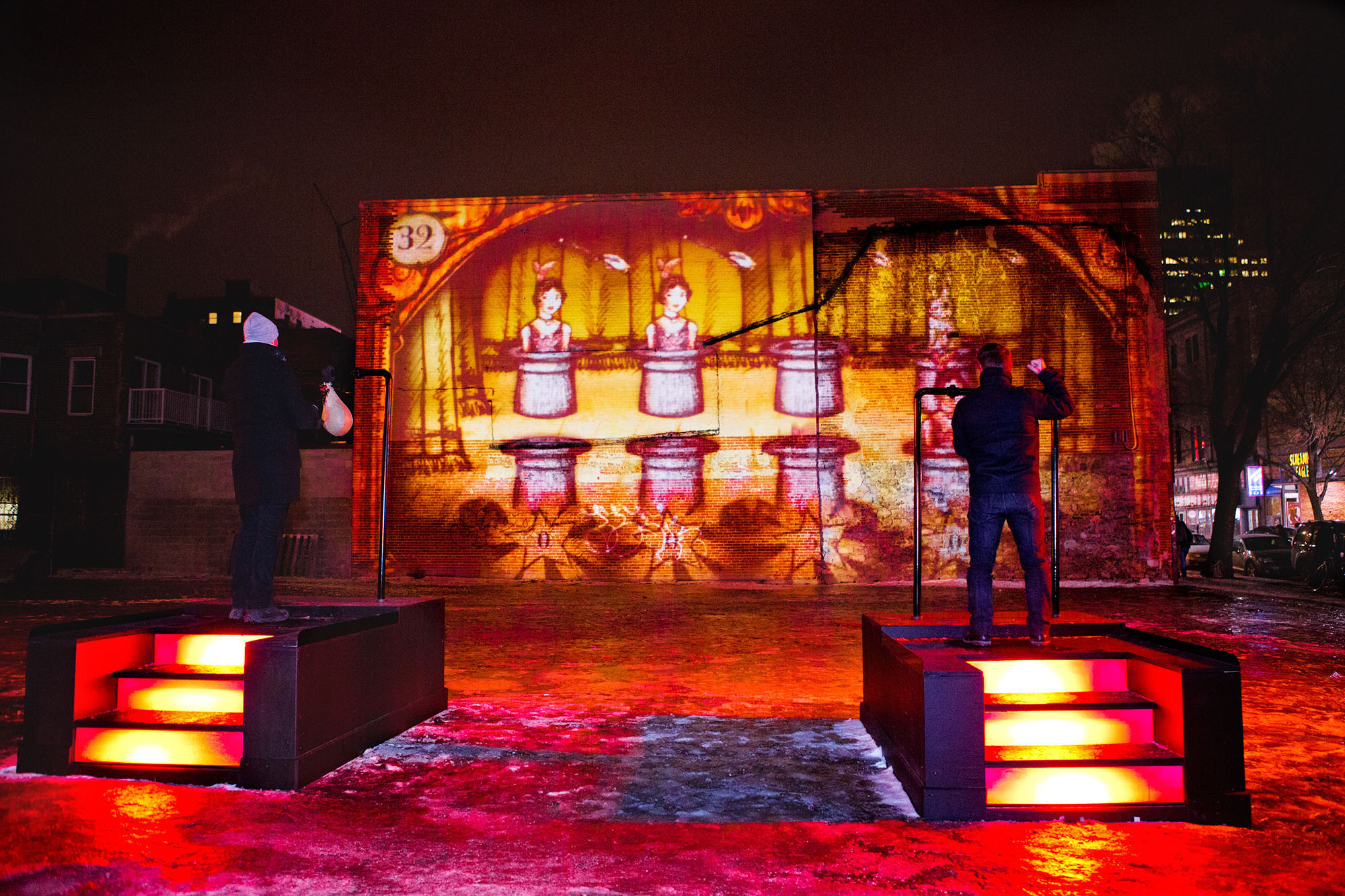 Digital interactive public art illuminates Montreal’s Quartier des