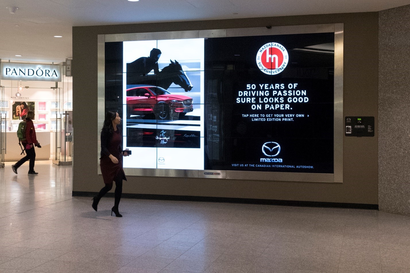 Digital storefront celebrates Mazda’s 50th anniversary in Canada Sign