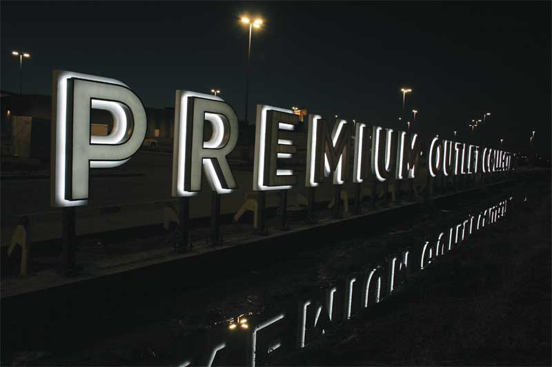 The site’s ‘Hollywood sign’ spells out the mall’s name alongside Alberta’s Highway 2.