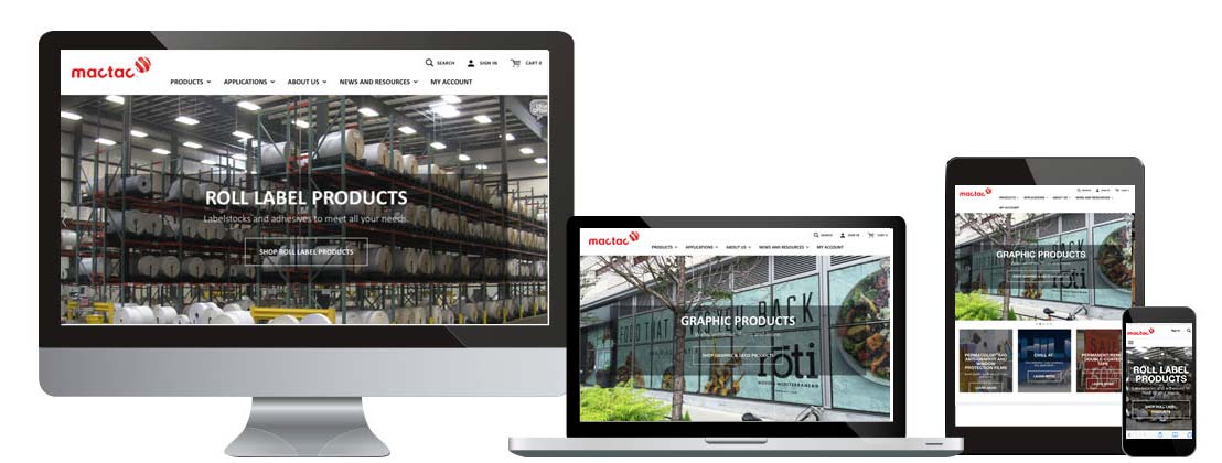 Mactac’s new website was designed to enhance user experience.
