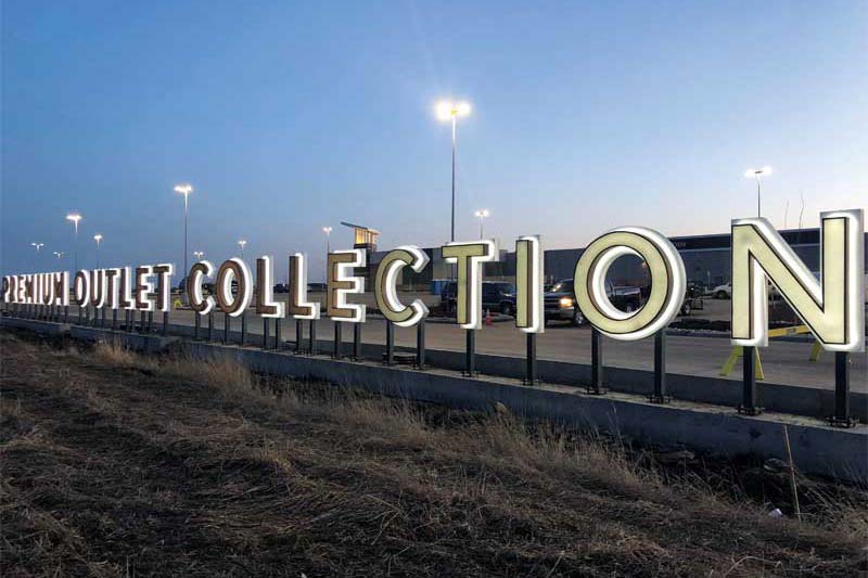 Each of the 23 illuminated letters are 1.8-m (6-ft) tall.