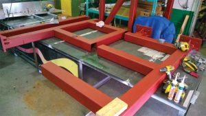 Once drawings were approved by engineers, the manufacturing team got to work building the Winnipeg sign’s steel structure.