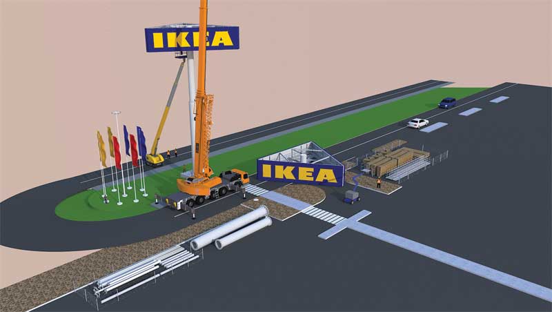 3D visualization of the installation layout