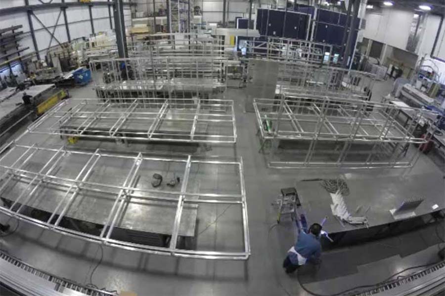 Cabinet structure assembly.
