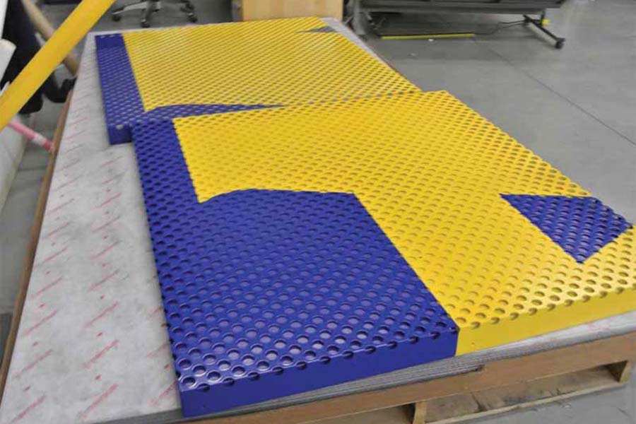 Perforated faces ready for assembly.