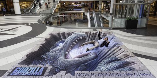 Kurt Wenner created a 3D piece to commemorate the May 31 opening of Godzilla: King of the Monsters.