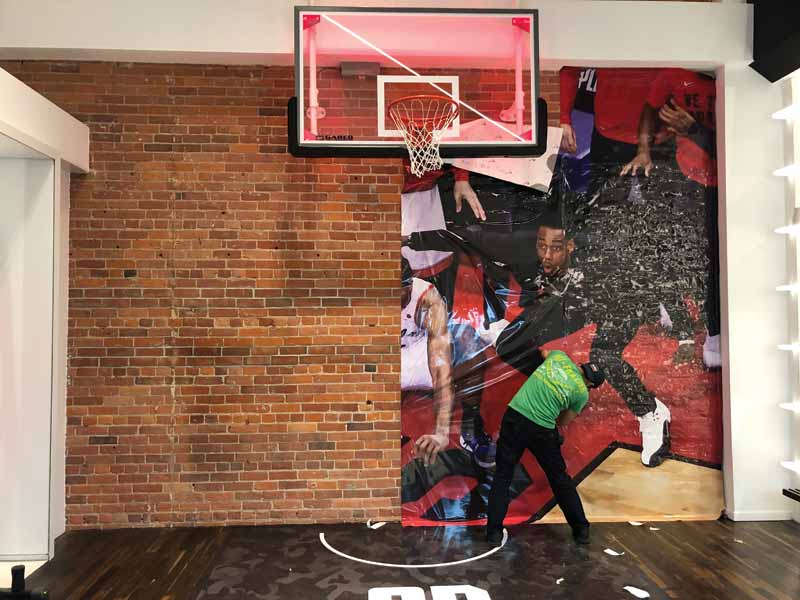 Sekanskin also updated the interior of OD Toronto during the National Basketball Association (NBA) playoffs and championship. Sekanskin also updated the interior of OD Toronto during the National Basketball Association (NBA) playoffs and championship.