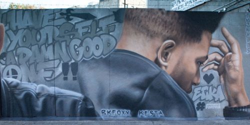 Photos courtesy Doo Soo Kim In November, a 12.1-m (40-ft) mural was unveiled in Desmond ‘Etika’ Amofah’s memory.