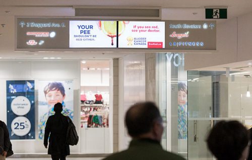 Photo courtesy Outfront Media Inc. Outfront Media Inc., has partnered with real estate investment trust company RioCan to create high-tech advertising installations in the reimagined Yonge Sheppard Centre (Toronto).