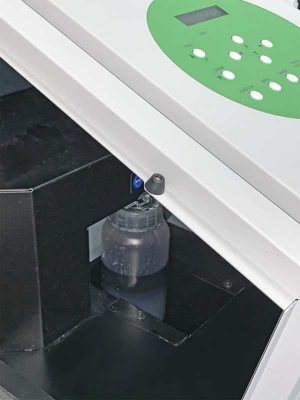 Photo courtesy Roland DGA Image 2 shows the waste cartridge inside the right cover of a benchtop ultraviolet (UV) printer.