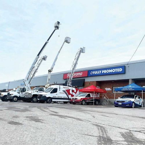  Fully Promoted and Signarama run out of the same 929-m2 (10,000-sf) facility in Peterborough, Ont.