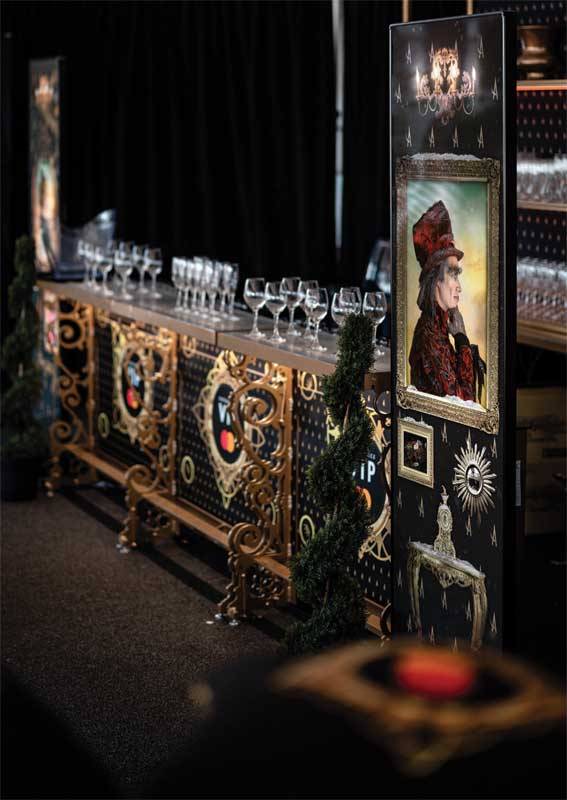 The light-emitting diode (LED) displays attracted and engaged guests as they waited to receive their drinks and offered brand continuity.