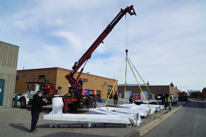 It was decided the best way to ship the sign was to lay it flat. It was decided the best way to ship the sign was to lay it flat.