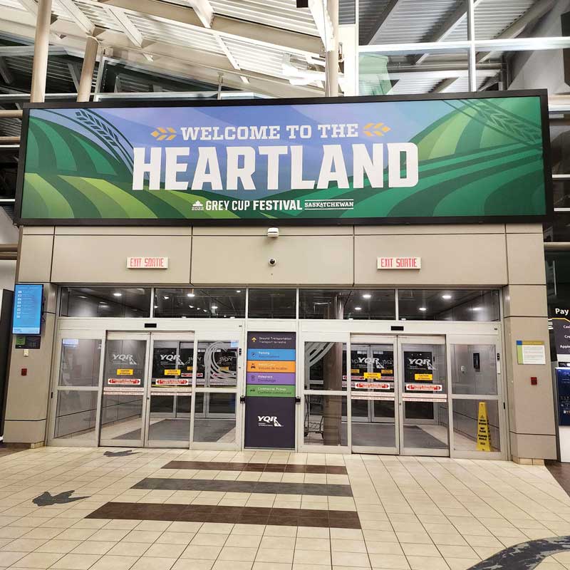 Welcome Banner - YQR Airport