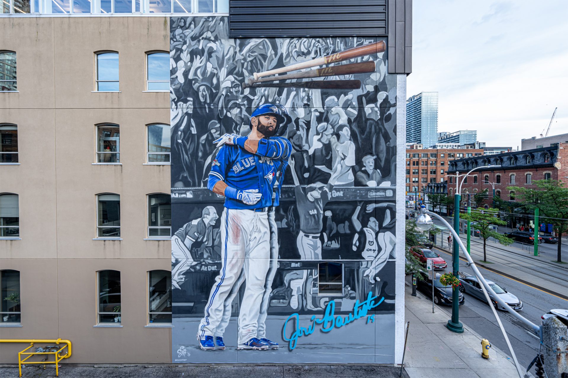 Jose Bautista mural commemorates retired Toronto Blue Jay's iconic