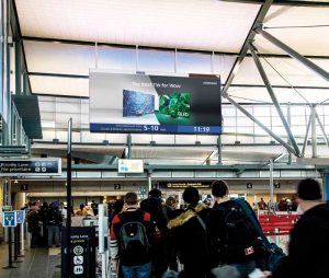 Fine-pitch LED displays have been adopted in a wide variety of indoor settings, including airports.