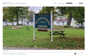 Barking Pixel provides design compositions to clients, to show what their new signs will look like in comparison to their old ones.