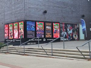 All eight completed video boards, including black cladding and the BPAC graphics.