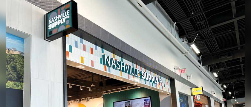 Storefront and blade signage for Nashville Supply Co.