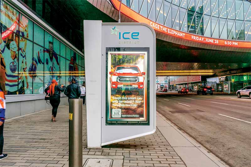 The ad at a bus stop.