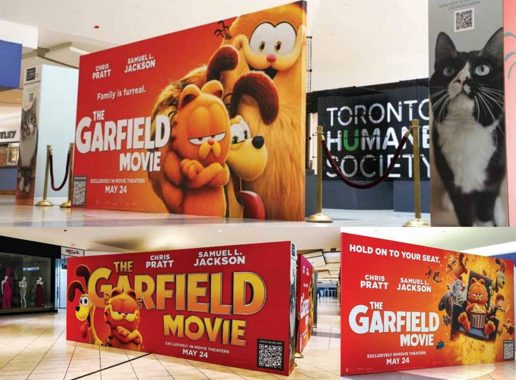 The display at the mall. 
