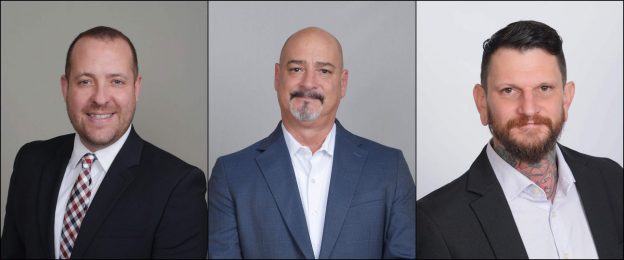 A collage of Kenny Ginn; Mike Renna; Sean Profera from left to right.
