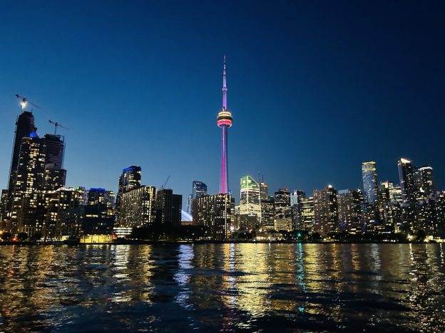A view of the Toronto skyline.