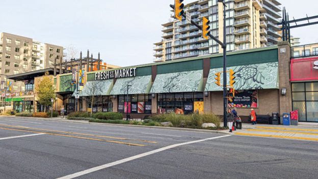 An exterior view of the store.