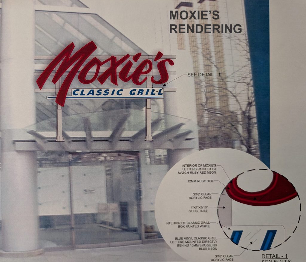 A rendering of Moxie’s Classic Grill.