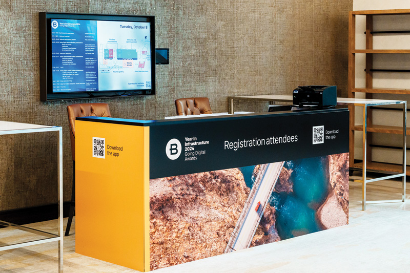 The check-in desk.